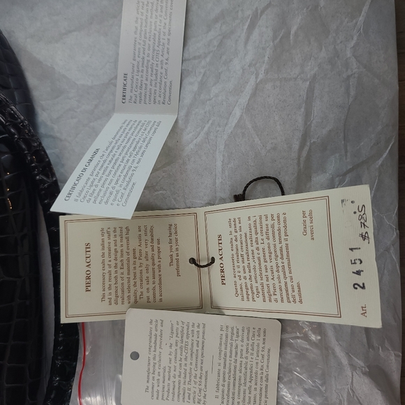 Classic Elegance: Vintage Maggio & Rosetto Cocco Ligator Black Bag - Picture 11 of 11